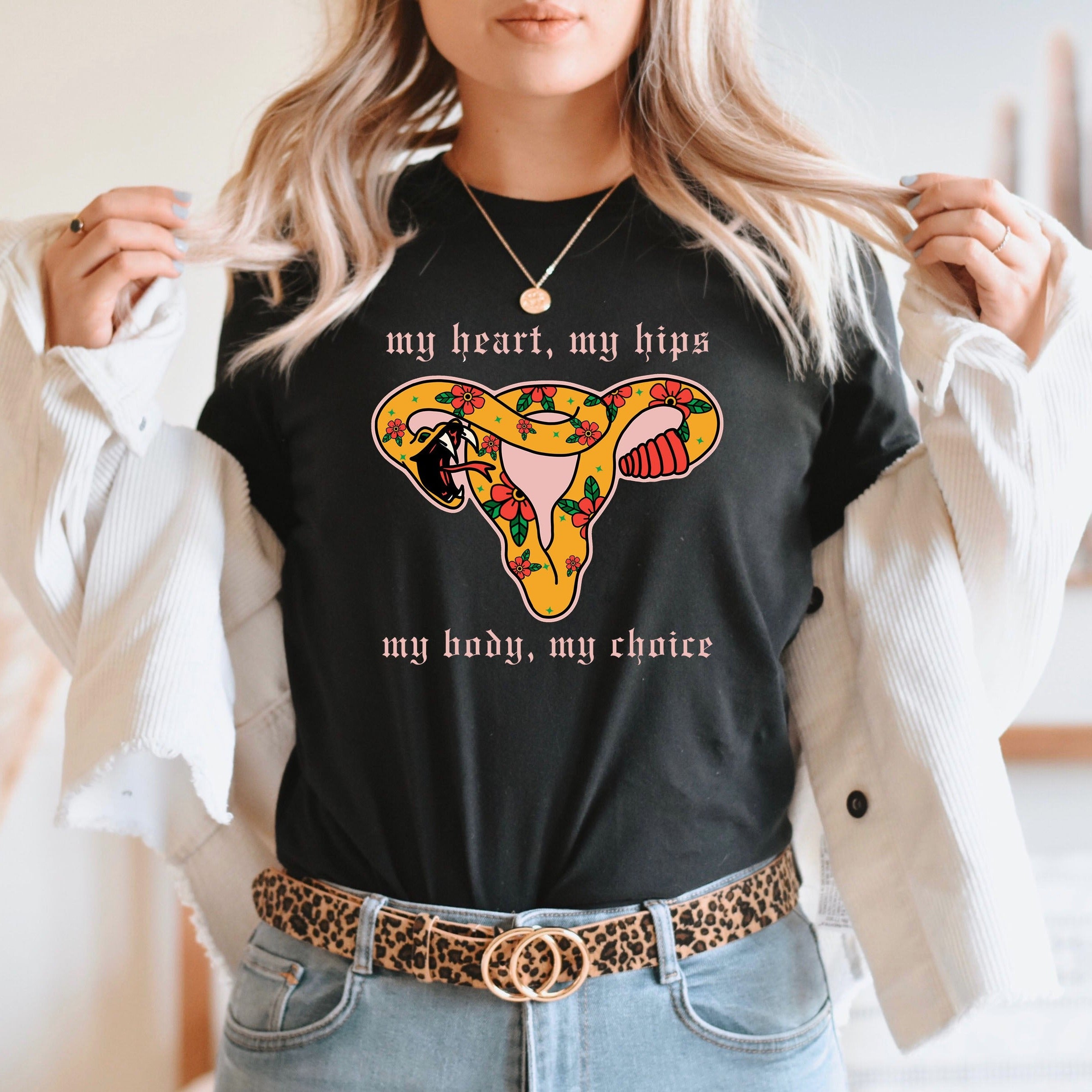 My Body My Choice (Flowers) -- Women's T-Shirt